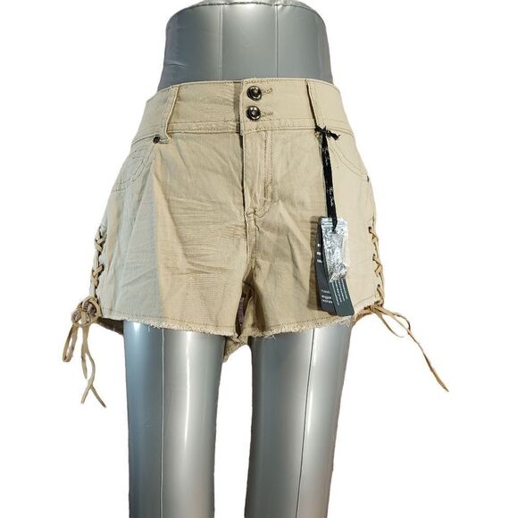 5/$25 Roma Studio Khaki side tie shorts size 13 - Picture 1 of 7